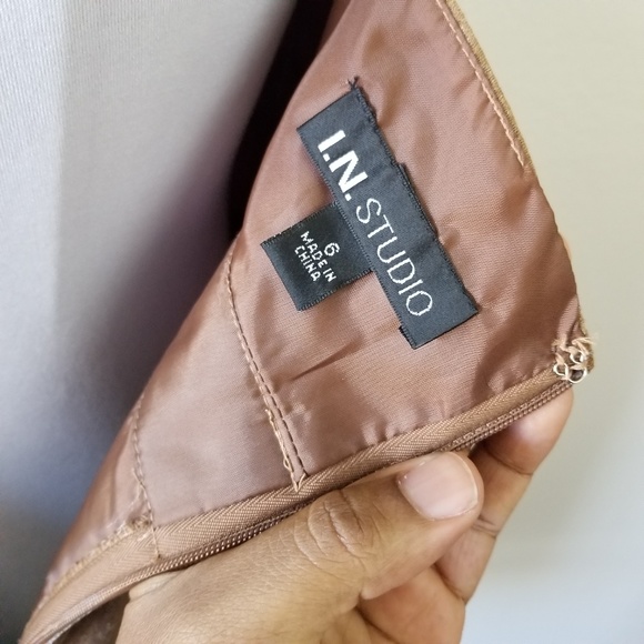 SOLD 💫 I.N. STUDIO A-Line Midi Copper Dress 6 - Picture 6 of 8